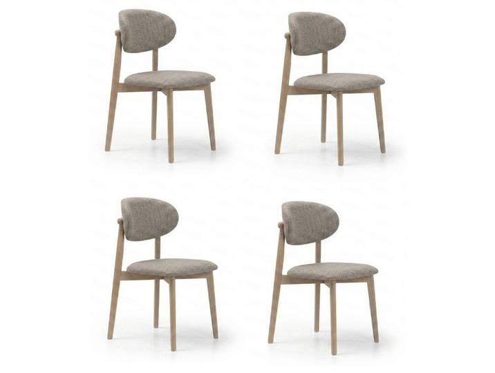 Xlmoebel Sitzgruppe Stuhl Set Beige Modern Bequem Esszimmerstuhl Polsterstuhl, (4-tlg., 4er-Set)