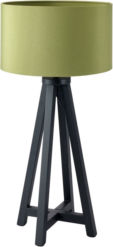 Ebern Designs Dzifa Solid Wood Tripod Lamp Black 49cm H X 22.5cm W X 22.5cm D