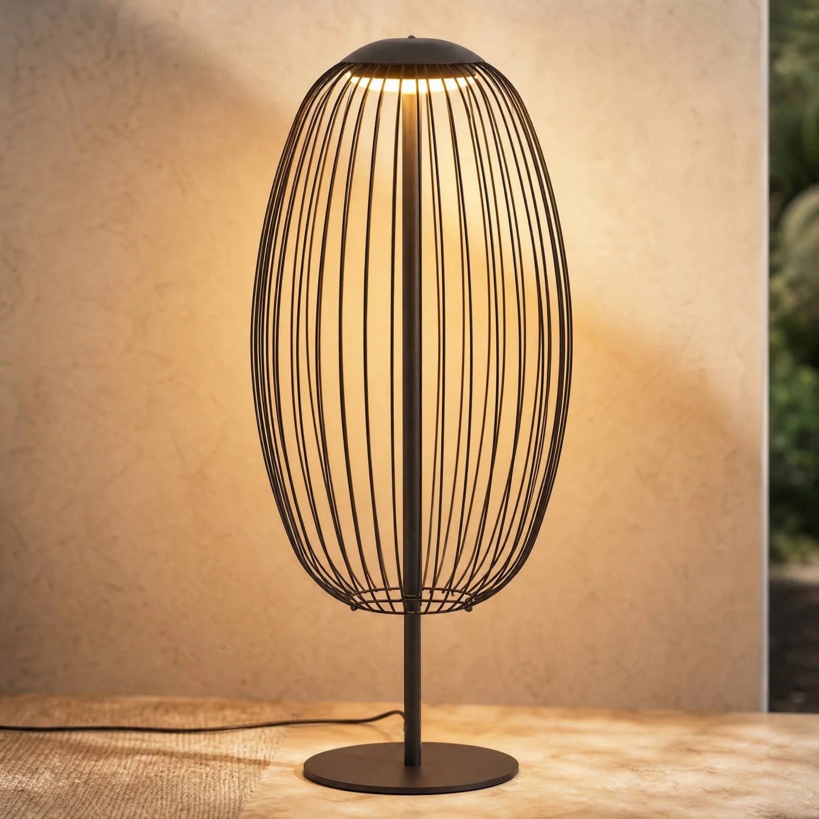 Lucande Richi LED buiten vloerlamp, zwart, Hoogte: 90 cm, IP44