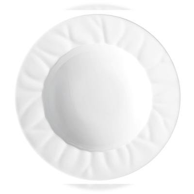 Seltmann Weiden Seltmann Venice Hotel 23cm Suppenteller mit Klappe aus weißem Feinsteinzeug ohne Deko