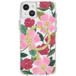 Rifle Paper Clear MagSafe - Hülle verziert zlatem für iphone 14 Plus (Rose Garden)