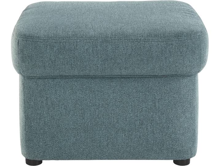 Polsterhocker, Petrol, 61x40 cm, Microfaser, Würfeldesign, Modern, Domo-collection