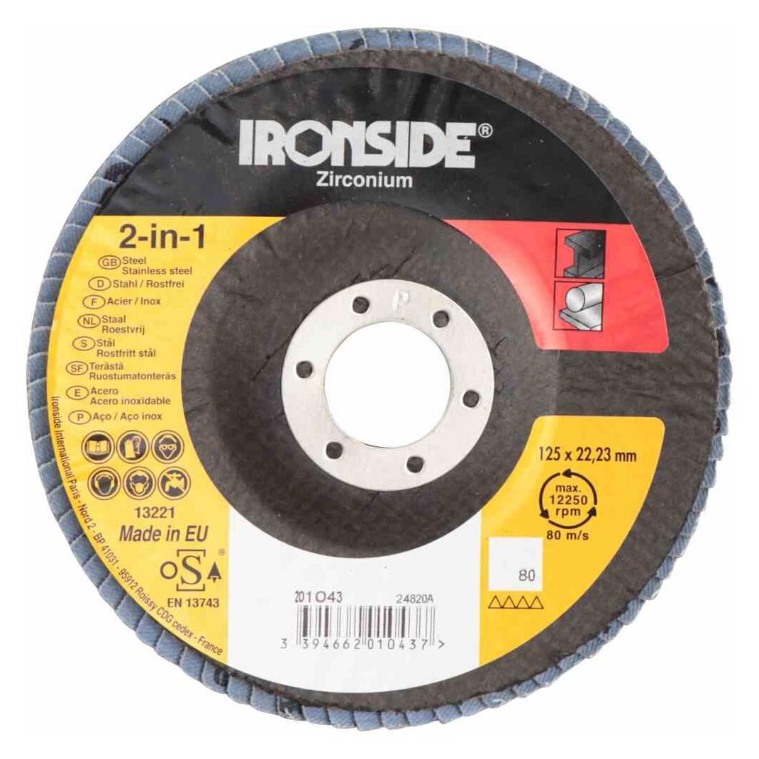 Ironside Fächerschleifscheibe Ø125 K80 (80) (201043)