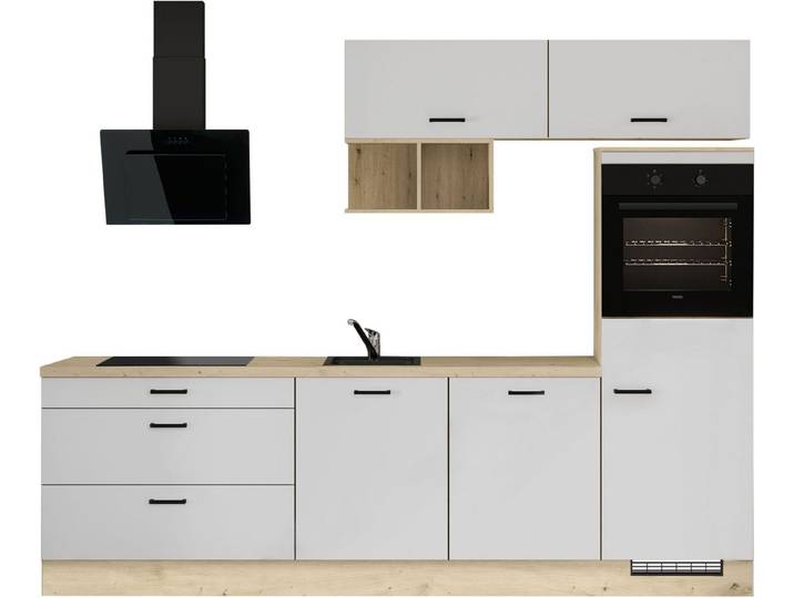 IMPULS KÜCHEN Küchenzeile München, Ausrichtung wählbar, Schubkästen mit Soft-Close, (Set), in verschiedenen Farben erhältlich, Breite 280 cm