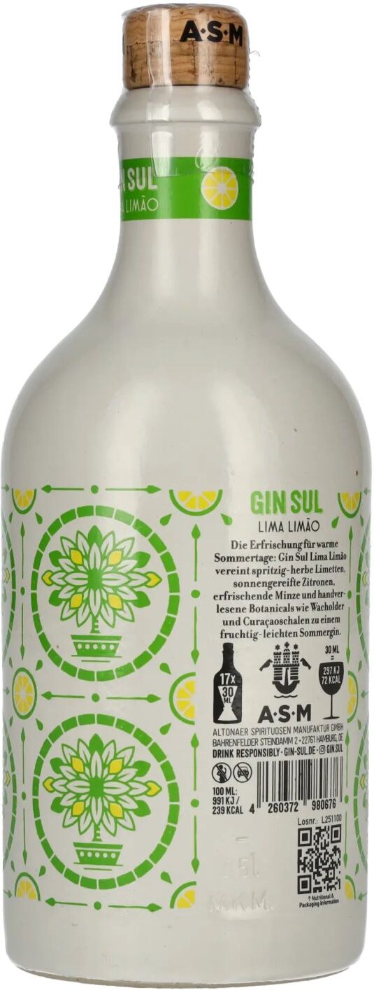Gin Sul Lima Limão Limes & Lemons 43% Vol. 0,5l