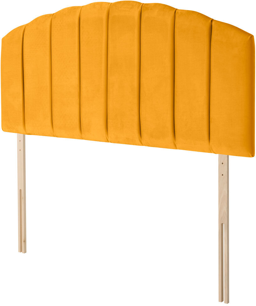 Silentnight Merlin Upholstered Headboard Ochre Velvet Double (4'6)