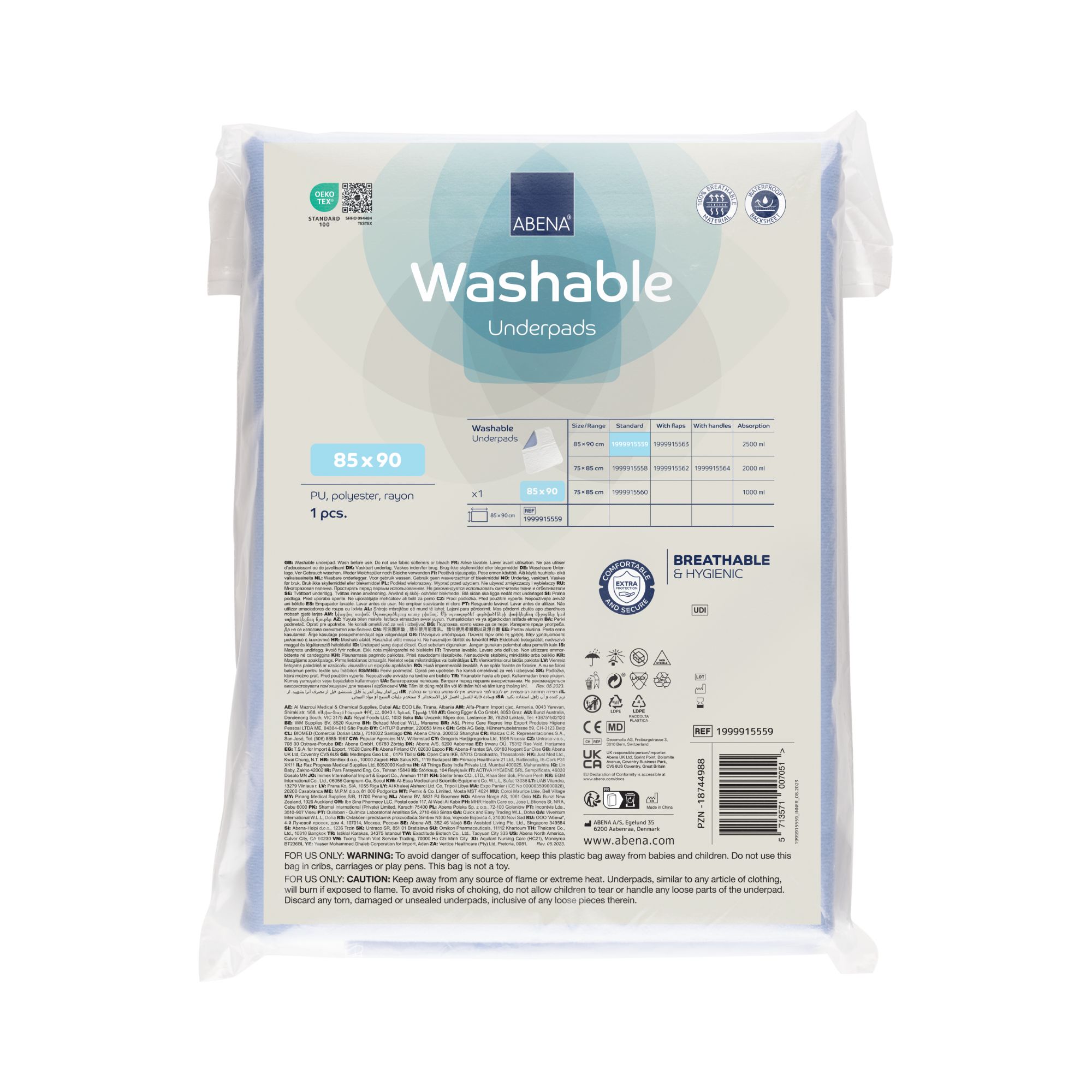 Abena Underpads washable 85x90cm 1 St Auflage