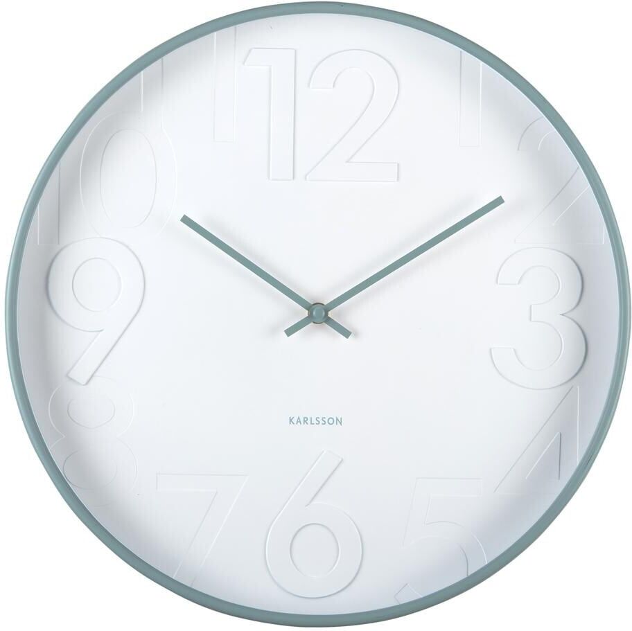 Wanduhr KARLSSON "Ayuno Ø 40 cm", blau, Wanduhren, Wanduhr blau Einheitsgröße