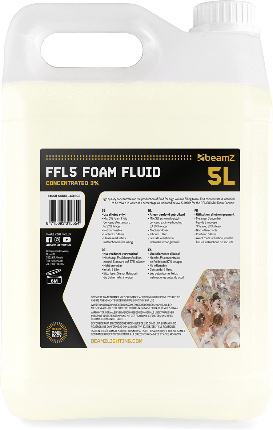 Beamz Ffl5 Schaum-Fluid 5l Konzentriert