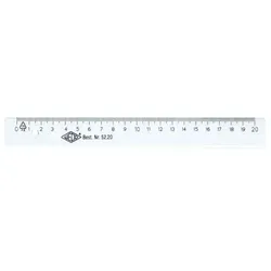 Wedo 5220 Lineal 200 mm Kunststoff Transparent