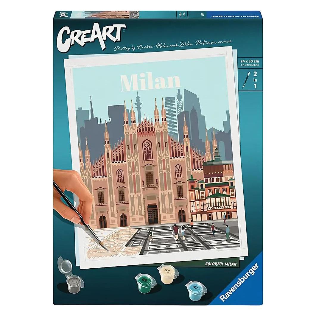 Ravensburger CreArt - Malen nach Zahlen 23688 - Colorful Milan - ab 12 Jahren (23688)