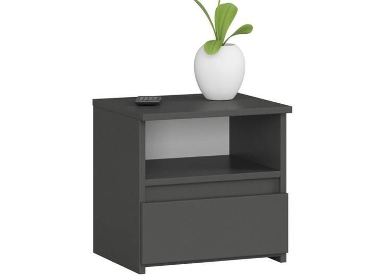 Table de chevet AKORD CL1 Gris Graphite 40 cm 1 tiroir couleur Gris Graphite 40x35x40 cm