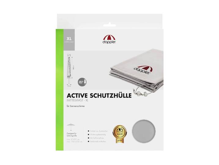 Sonnenschirm-Schutzhülle DOPPLER Active , grau, B:31cm H:208cm L:208cm, Polyester, Planen, Sonnenschirm-Schutzhülle, für Schirme bis 400cm geeignet