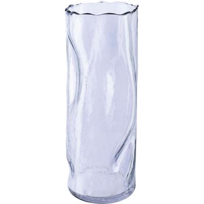 Tischvase OTTO HOME "Blumenvase Caline", grau, H:30cm Ø:11cm, Glas, Vasen, Vase aus Glas, im Crunch-Design, Höhe ca. 30 cm