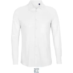 NEOBLU Herren Piqué Hemd langarm Basile Men