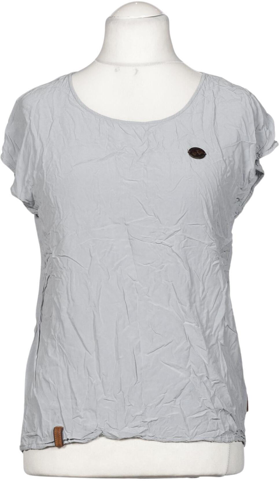 Naketano Damen Bluse, Grau, Gr. M, Viskose - Second Hand