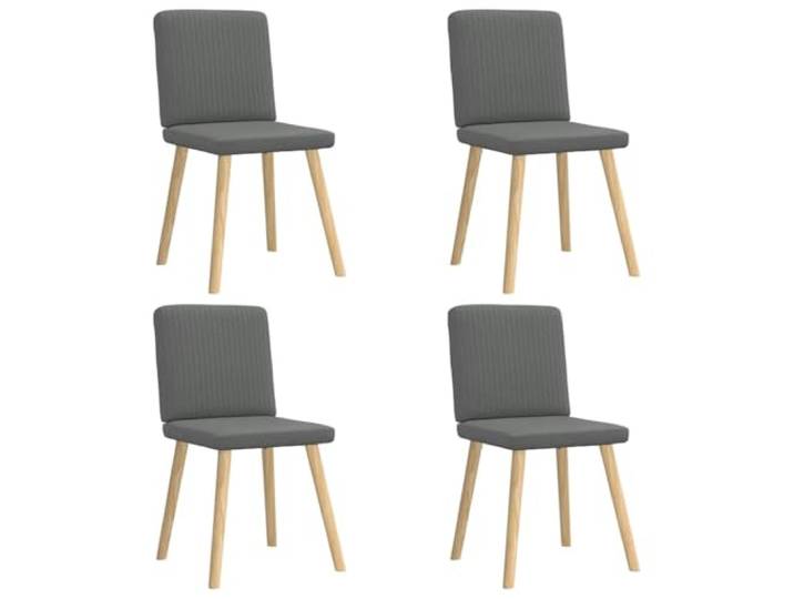 Todiikf Esszimmerstühle 4er Set Dunkelgrau Stoff Polsterstuhl Bequeme Sitze mit weicher Schaumstoffpolsterung und stabilem Holz-Metall-Gestell für Wohnzimmer, Küche und Gästezimmer.