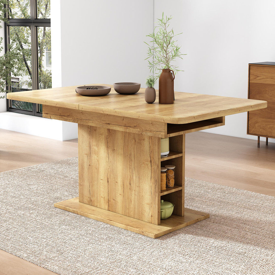 Metro Carold 70 cm Extendable Rectangular Dining Table Natural