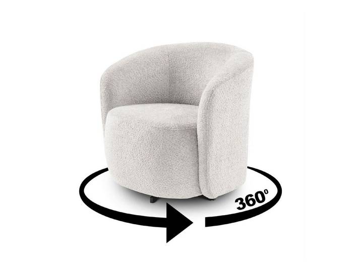 Lookway Drehsessel SWING 360° Bequemer Drehstuhl, 78x80x75 cm