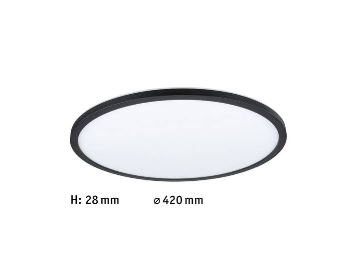 Atria Shine LED Deckenleuchte 3-Step Dim. Black - Paulmann - Wohnzimmer - Modern - Kunststoff - Rund