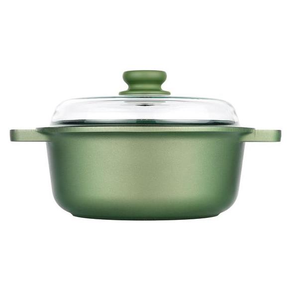 Risoli Dr. Green - Guss-Kasserolle mit Galsdeckel - cm 24 Induktion (Stielkasserolle, Gusseisen) (56533620)
