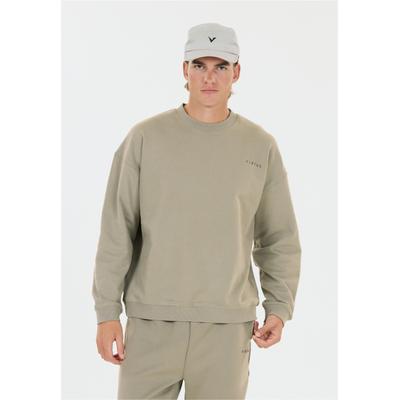 Sweatshirt VIRTUS "Dela", Herren, Gr. 3XL, beige (karamell), 100% Baumwolle, bedruckt, normal, Rundhals, Sweatshirts Sweatshirt, Komfort