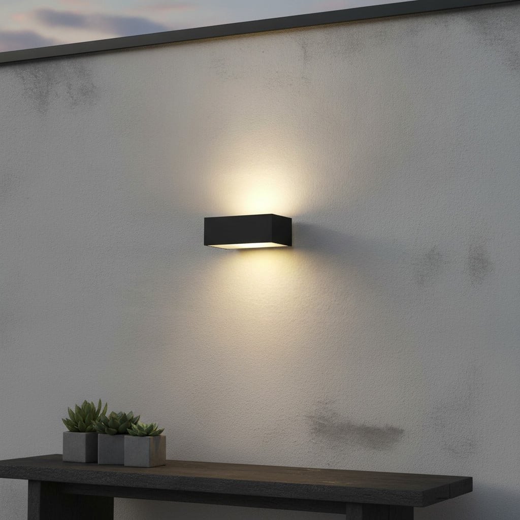Artdelight Wandlamp Eindhoven Up Down LED zwart aluminium