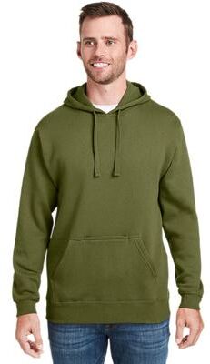 J America JA8815 Men's Tailgate Hood T-Shirt in Olive size Small 8815