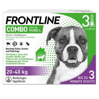 Frontline Combo Spot on Hund L Lsg.z.Auft.a.Haut 3 St Einzeldosispipetten