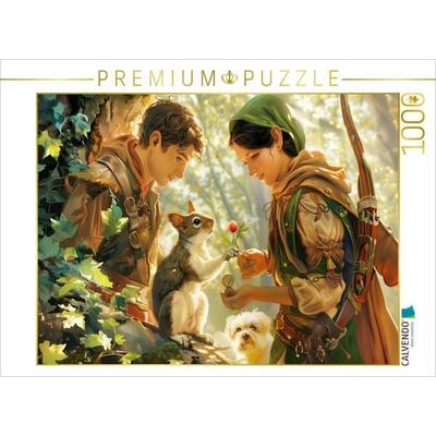 CALVENDO Puzzle Ein Motiv aus dem Kalender 'Bücher; Liebe und ein kleiner Hund' | 1000 Teile Lege-Größe 64x48cm Foto-Puzzle für glückliche Stunden,