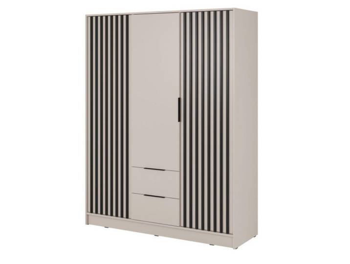 Sepro Meble Schrank Kaschmir Kelly Dreitürig Mit Lamellen 155 cm, 155x200x51 cm, Schlafzimmer, Kleiderschränke, Drehtürenschränke