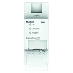 Theben 9070770 Router/Schnittstelle/Linienkoppler IP und KNX, KNX IP Secure IPsecure-Router KNX