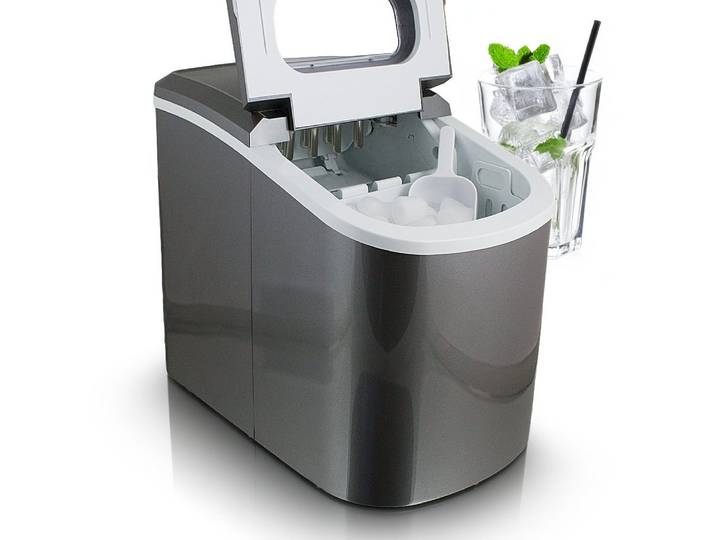 Bituxx Elektrischer Eiswürfelbereiter Eiswürfelmaschine Icemaker Grau, MS-15130