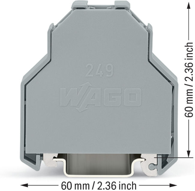 WAGO Attache de fin sans vis 249-197 14 mm gris (249-197)