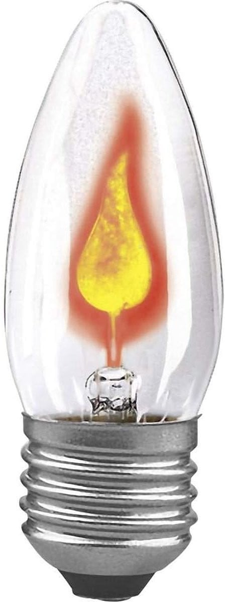 Merkloze Flikkerkaars LED Sfeerlamp met Filament Technologie - Transparant - H 35 cm x B 9,5 cm