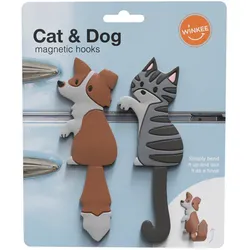 Winkee Tierische Magnethaken Katze & Hund