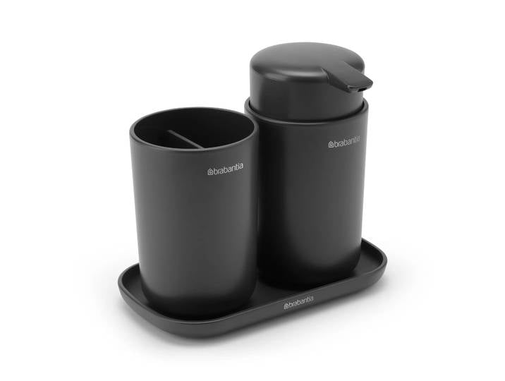 Brabantia Ensemble d accessoires pour la salle de bain ReNew de Brabantia 3 pièces Gris foncé'