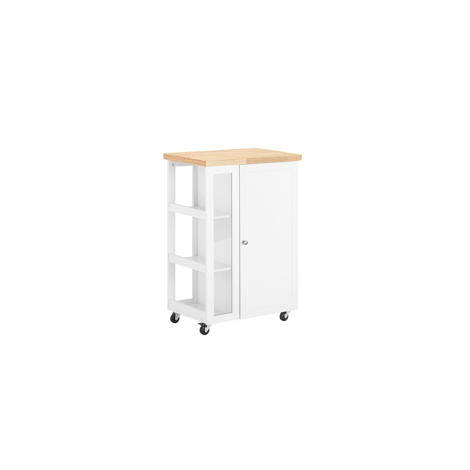 SoBuy Küchenwagen mit 1 Tür Weiß 60x40x90cm Funktional
