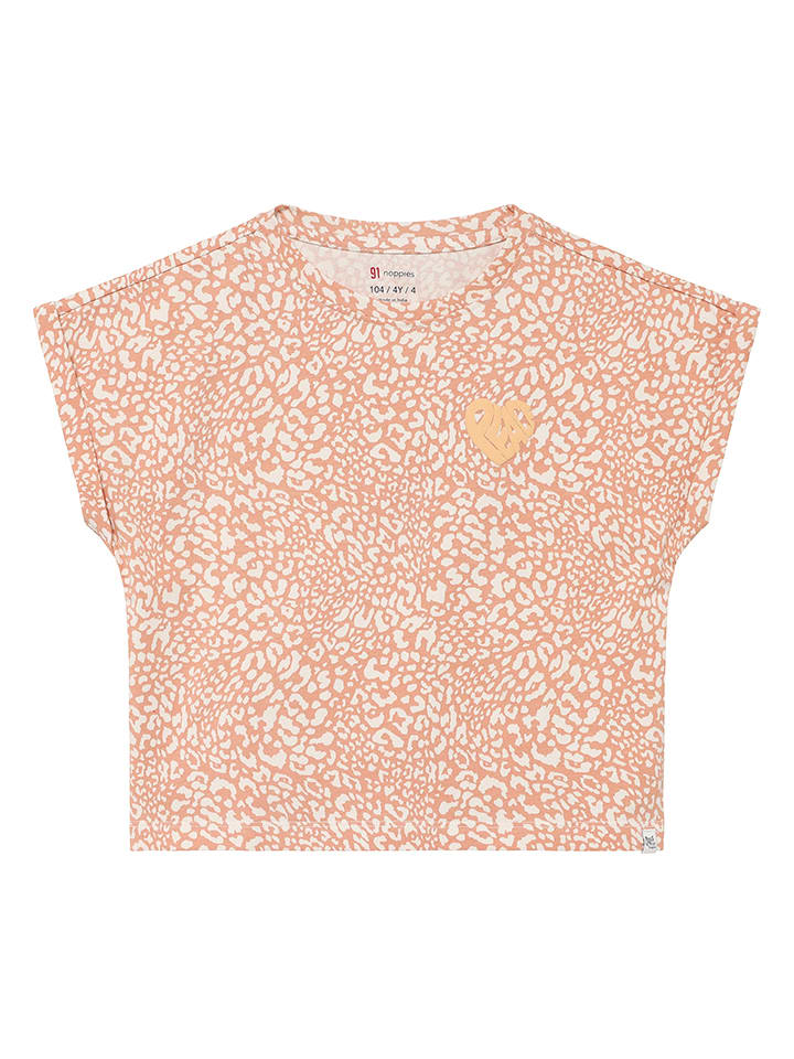 Noppies Shirt in Orange/ Weiß - 134