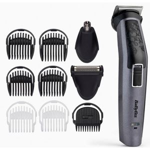 BaByliss Barttrimmer Men MT727E, Multigrooming-Set, 11 Schnittstufen, mit 10 Aufsätzen und Tasche