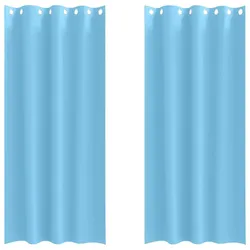 vidaXL Verdunkelungs-Vorhänge mit Ringen 2 pcs Himmelblau 245 x 140 cm