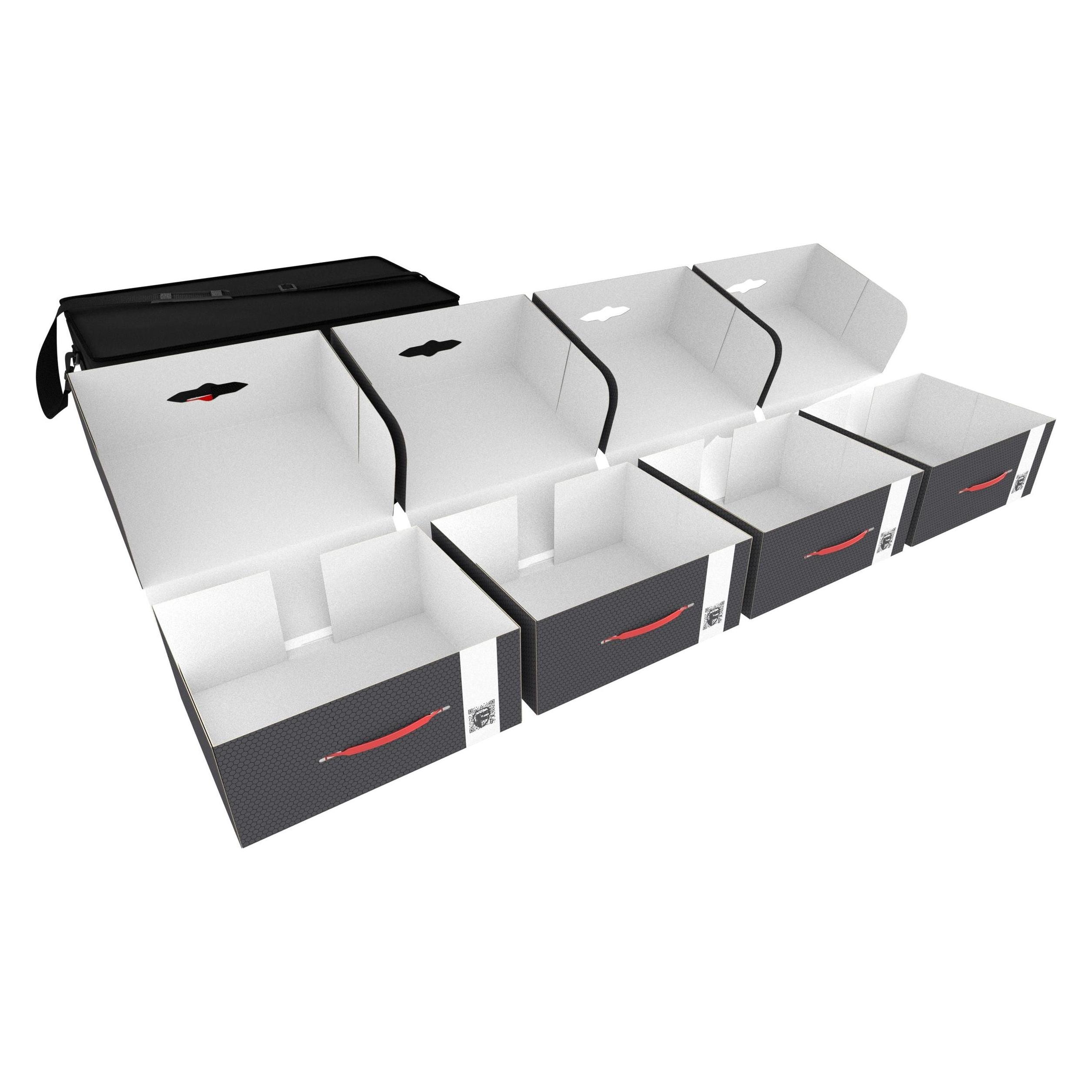 Feldherr LBM10 TRA - Transporter + 4 Lagerboxen FSLB150 -leer- im Set (Karton, Textil) (LBM10_TRA)