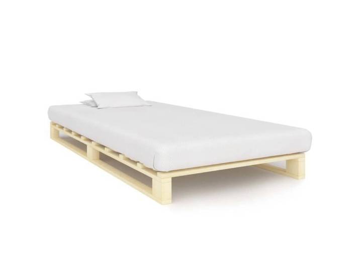 Meilleurs Meubles Cadre de lit de palette Bois de pin massif 100 x 200 cm Haute qualité & Moderne 71312