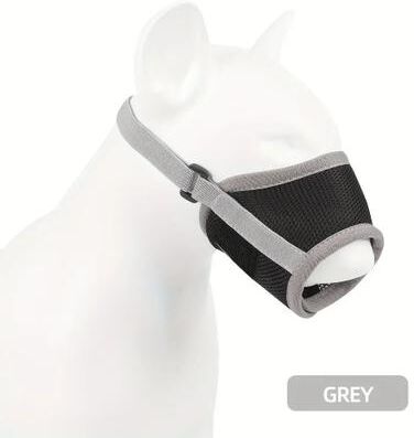 Inspired Finds Breathable Mesh Dog Muzzle With Adjustable Loop grey l