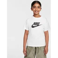 NIKE Kinder Shirt Sportswear, Größe XS in Weiß Weiß