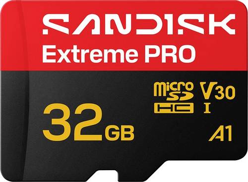 SanDisk Extreme Pro microSDHC-Karte 32GB v30 Video Speed Class, A1 Application Performance Class, UHS-I