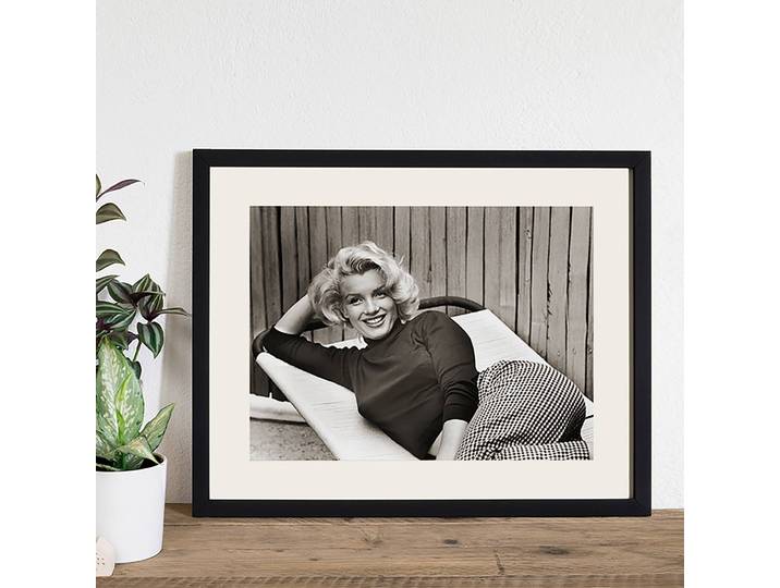 Tableau déco Marilyn Garden Shoot Cadre : hêtre massif verni Revêtement : plexiglas Multicolore 42 x 52cm
