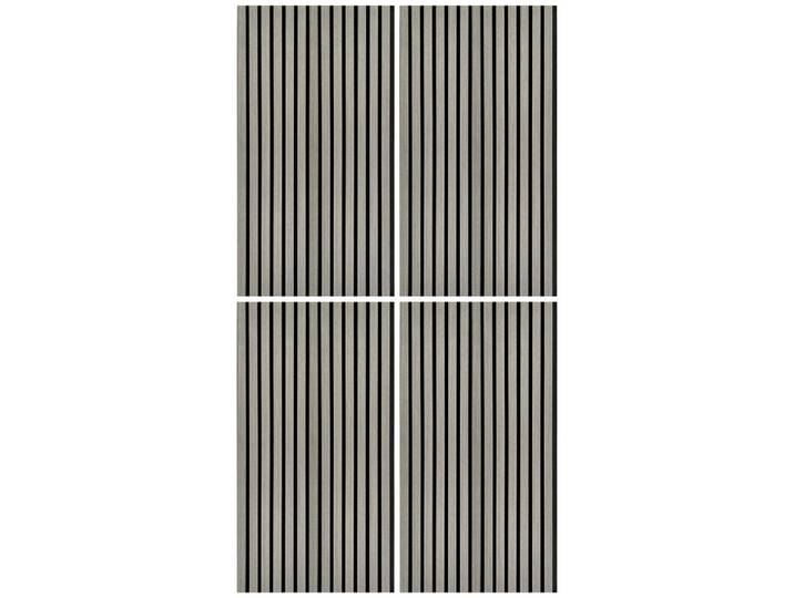 Akustikpaneel, Graubraun, Kunststoff, Holz, Pappel, 104x2.2x52 cm, Montage ohne Bohren, Wandverkleidung, Akustikpaneele
