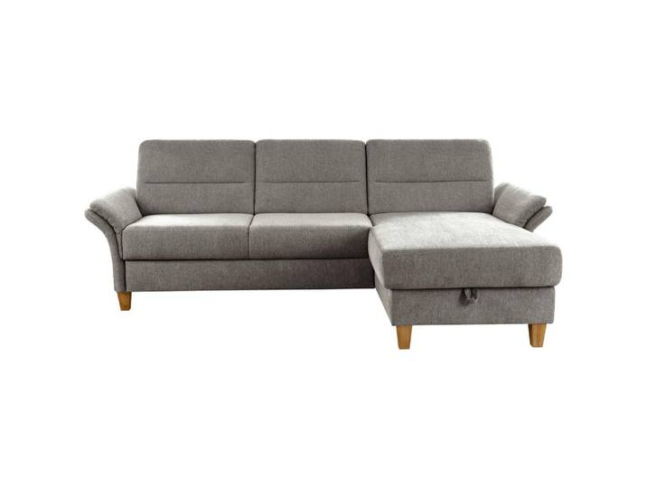 Ecksofa Westerland graubraun Rücken echt, 252x162 cm