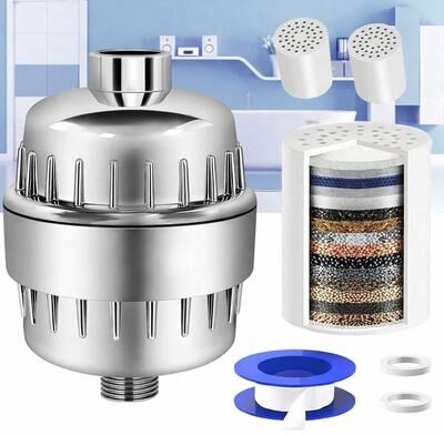 All Categories Goods 20 Stage Shower Head, Filter With 3 Replaceable Cartridges, Hard Water Solution, Improves Skin And Hair Quality 20 Stage Shower Head, Filter With 3 Replaceable Cartridges, Hard Water Solution, Improves Skin And Hair Quality